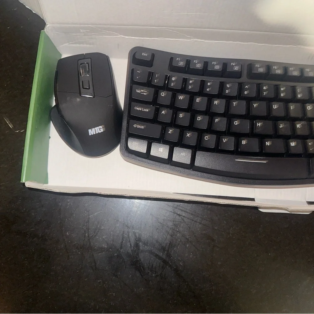-ERGO-WL-22 Black Wireless Ergonomic Keyboard and Mouse Combo